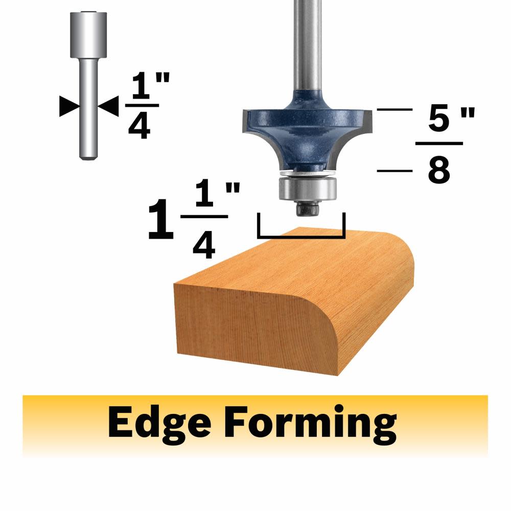 

Bosch 3/8" x 5/8" Carbide Tipped Roundover Router Bit