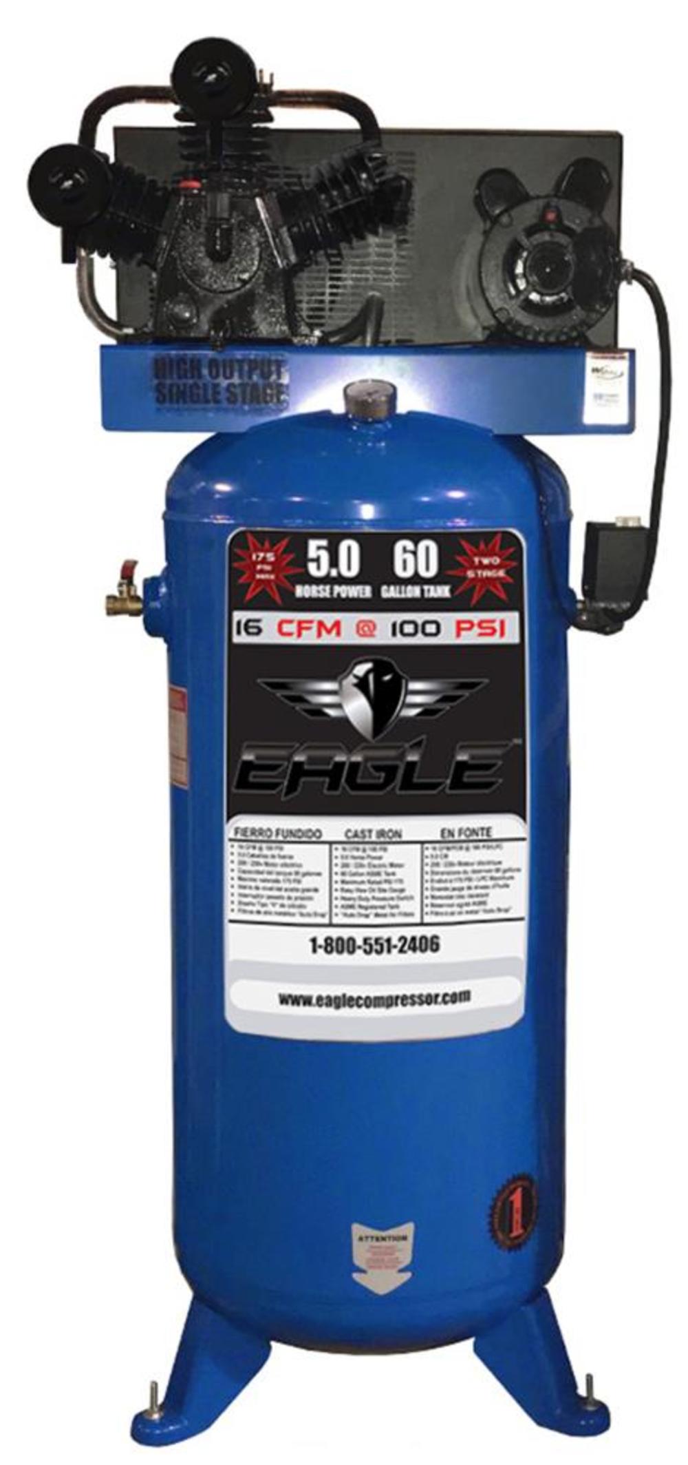 

Eagle Compressor 5 HP 60 Gallon Vertical Stationary Electric Air Compressor