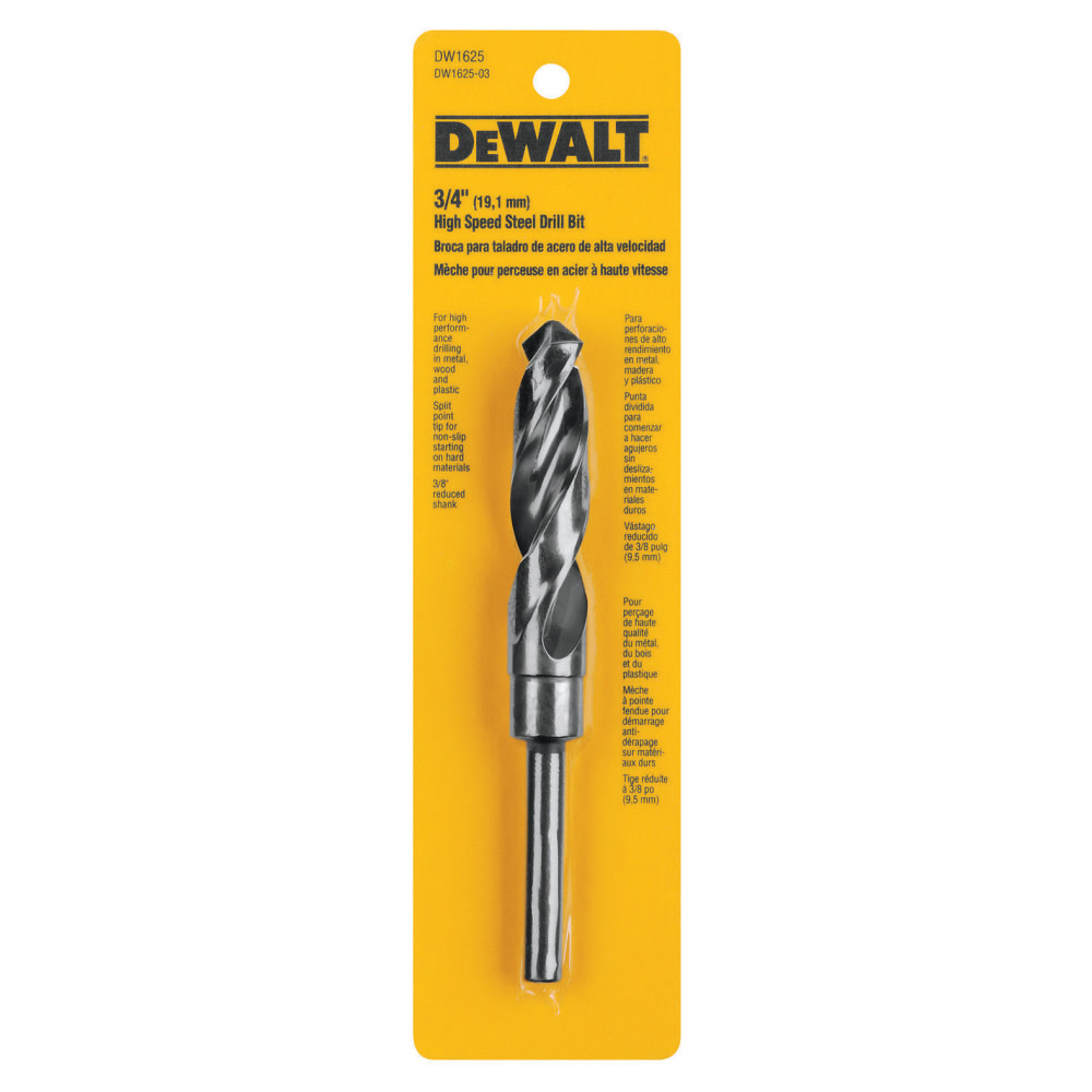 

DEWALT 3/4 In. Reduced Shank Black Oxide Drill Bit (3/8" Shank)