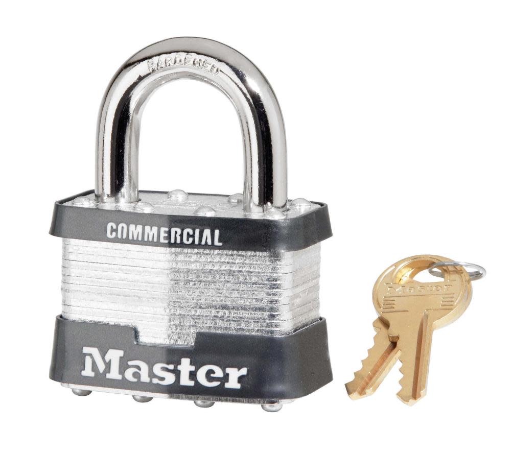 

Master Lock 2in (51mm) Wide Laminated Steel Pin Tumbler Padlock Keyed Alike