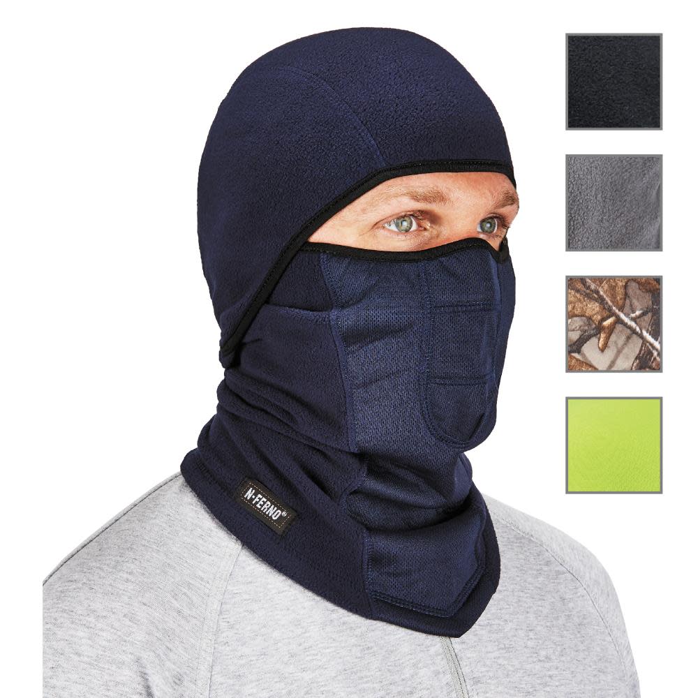 

Ergodyne N Ferno 6823 Balaclava Face Mask Windproof Hinged Navy