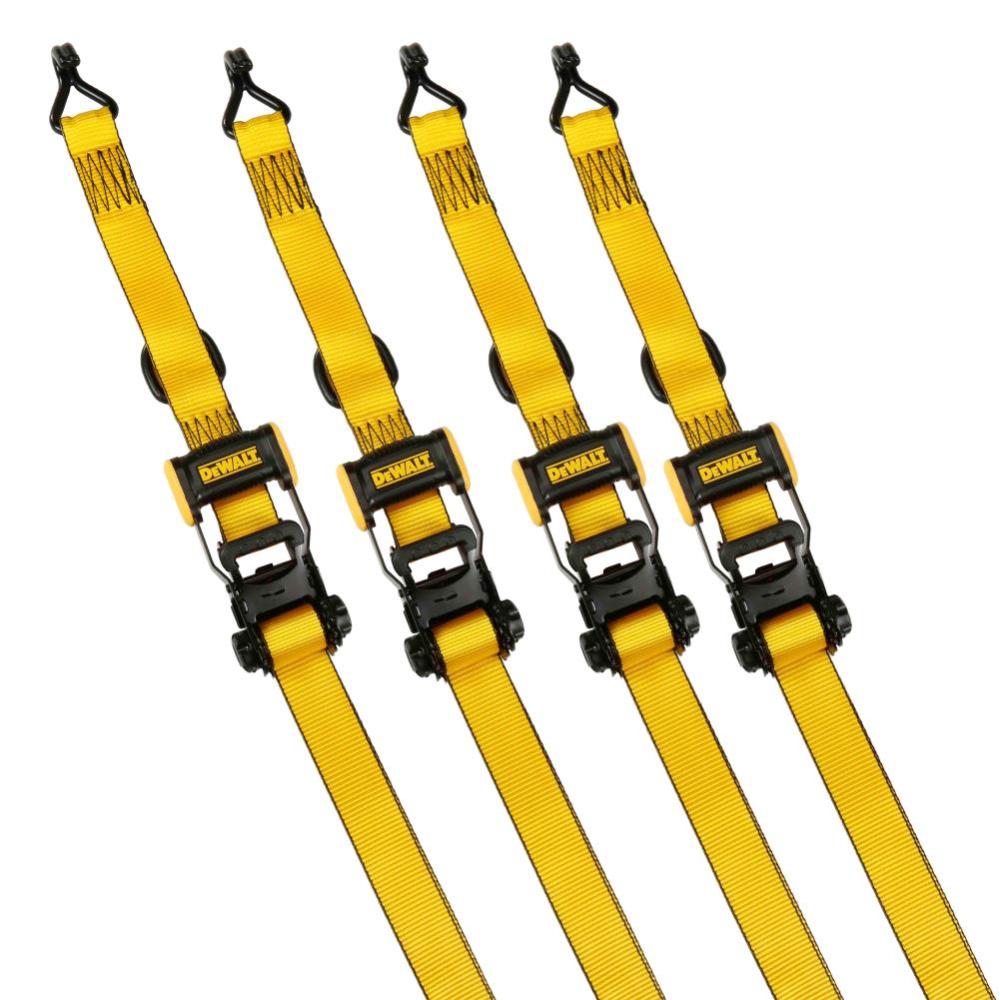 

DEWALT Ratchet Tie Down Straps 3300 LB Break Strength 1.5" x 16' 4pk