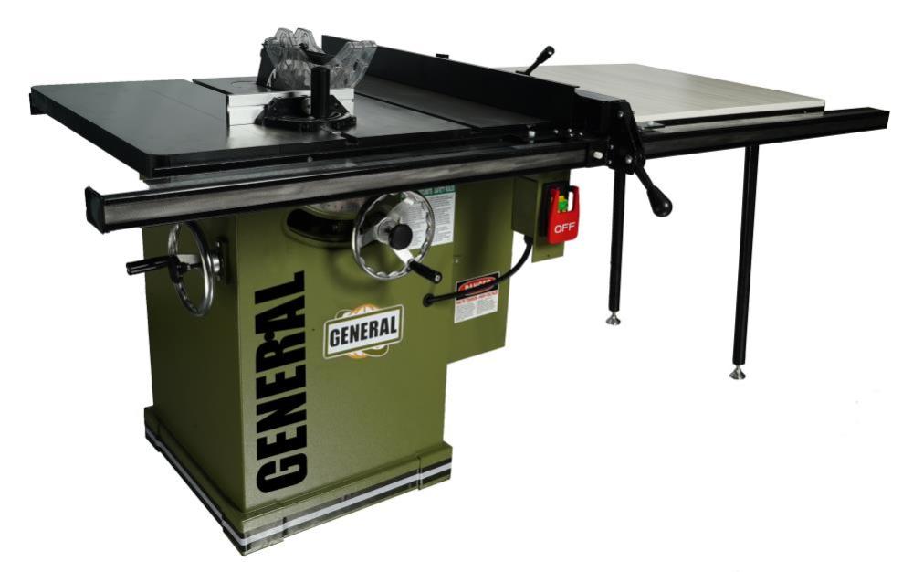 

General International 10" Right Tilt Commercial Table Saw 52" Rip Capacity