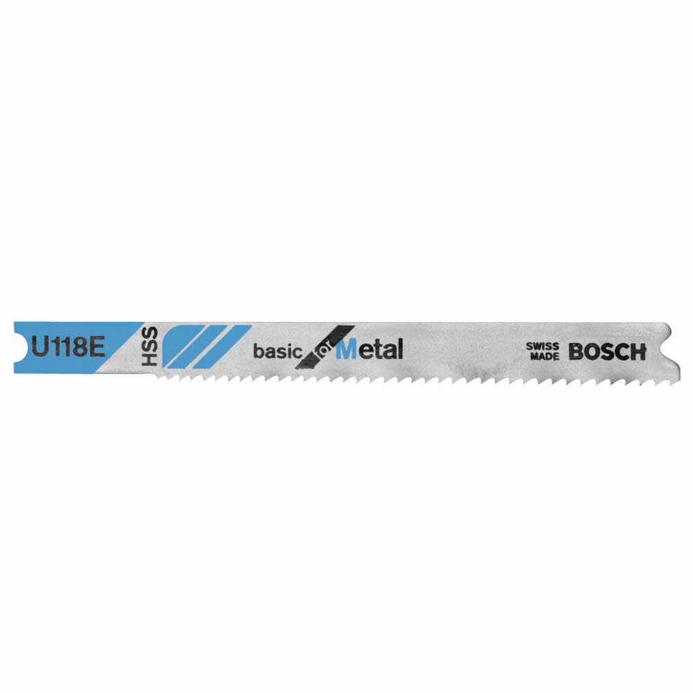 

Bosch Jig Saw Blades 5pc 3 1/8" 14 18P TPI Basic for Metal U shank
