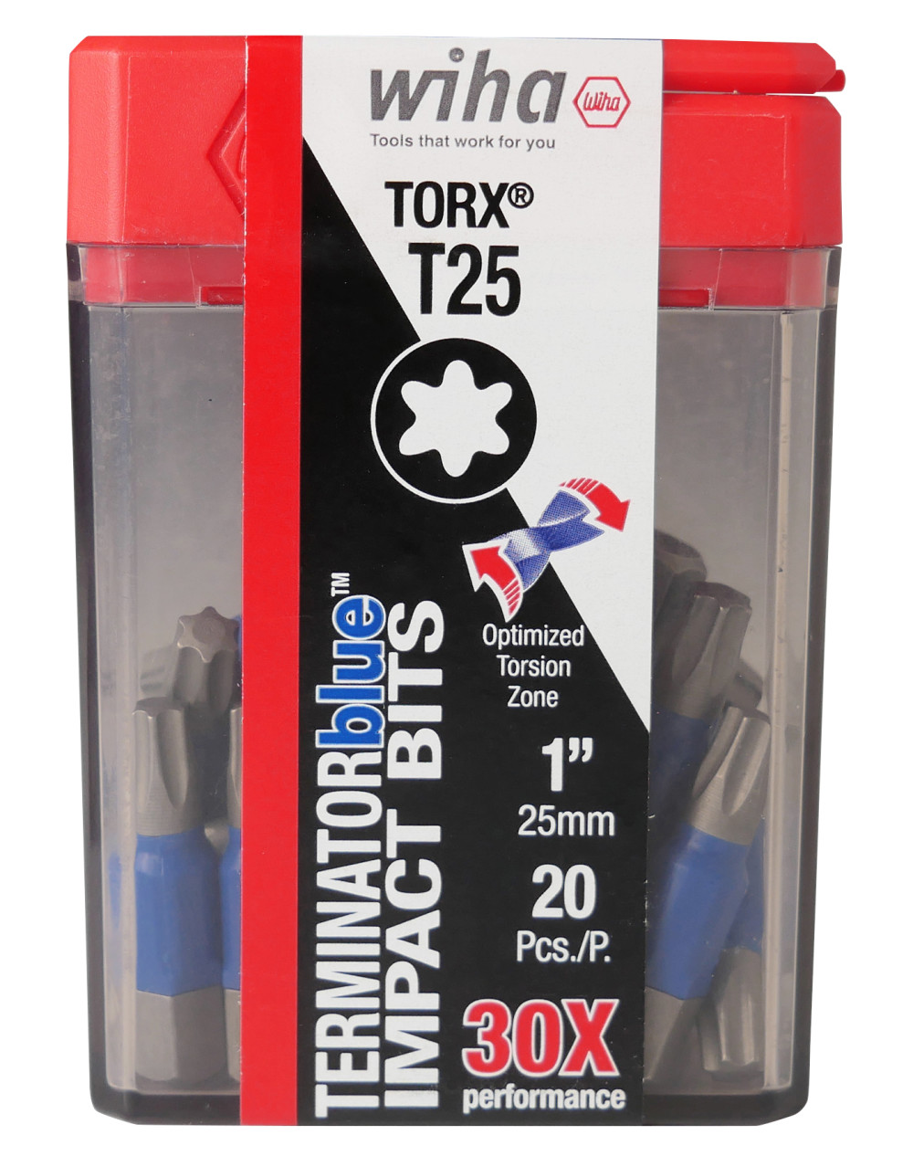 

Wiha TerminatorBlue Impact Bit Torx T25 x 1" 20pk