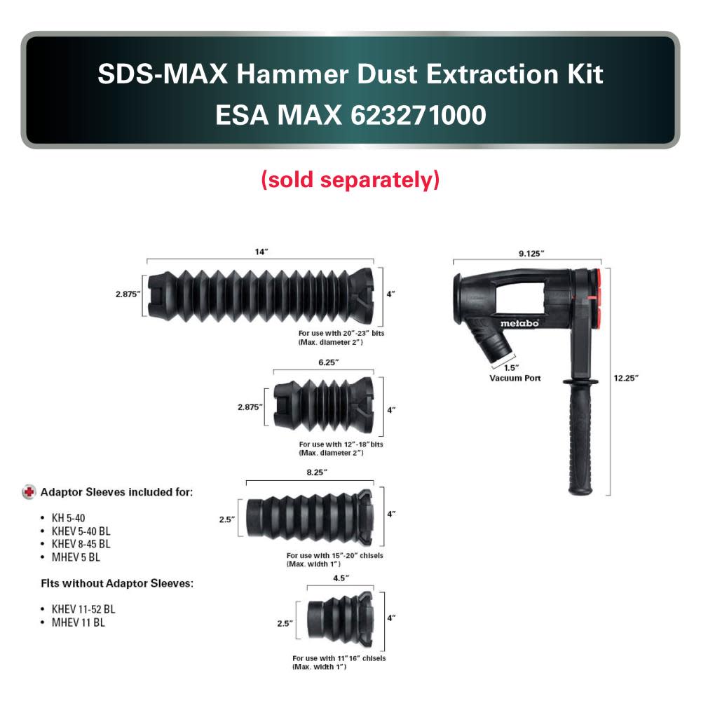 Metabo 1-3/4in SDS-MAX BL Rotary Hammer KHEV 8-45 BL - Acme