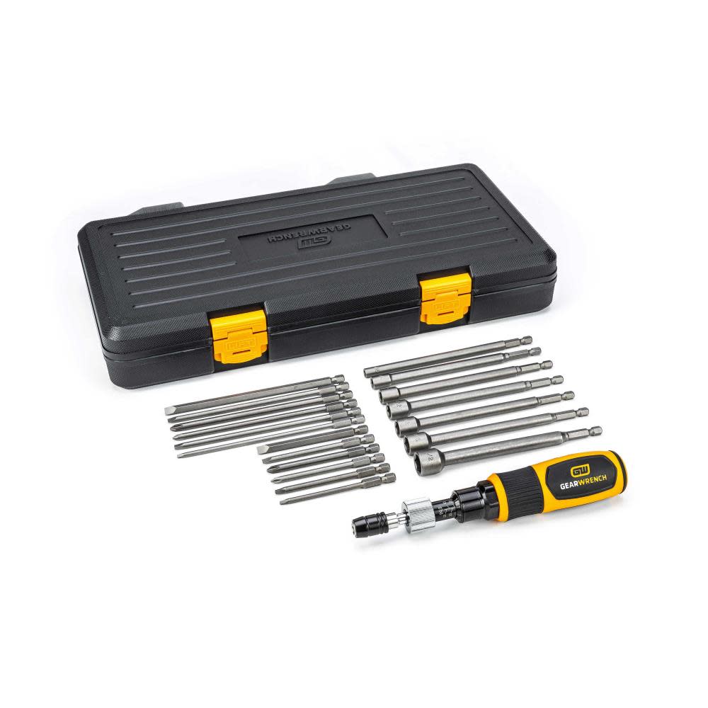 

GEARWRENCH 20pc Screwdriver Set 1/4" Drive Torque 10-50 in/Lbs