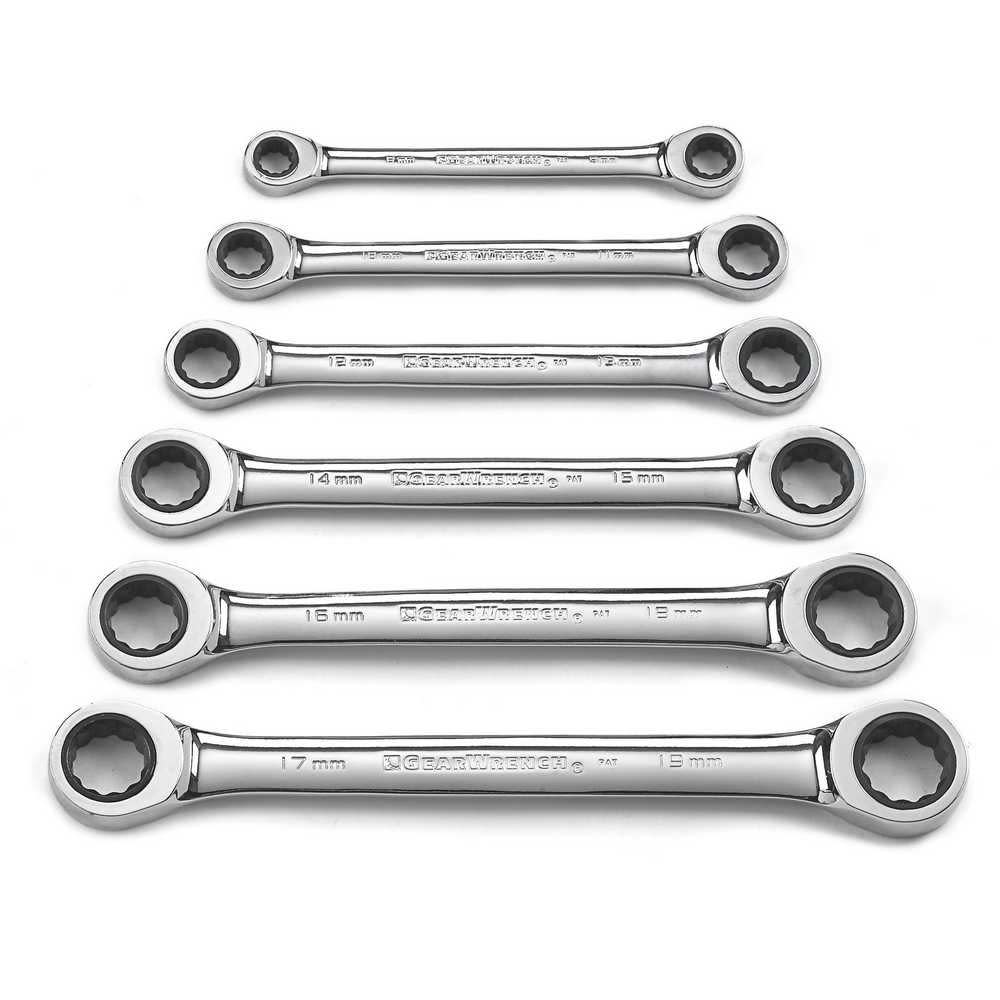 

GEARWRENCH Double Box Ratcheting Wrench Set 6 Pc. Metric