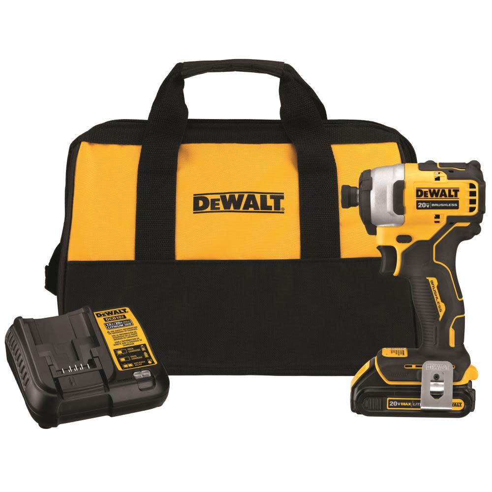

DEWALT 20V MAX* Brushless Atomic Compact 1/4in Impact Driver Kit