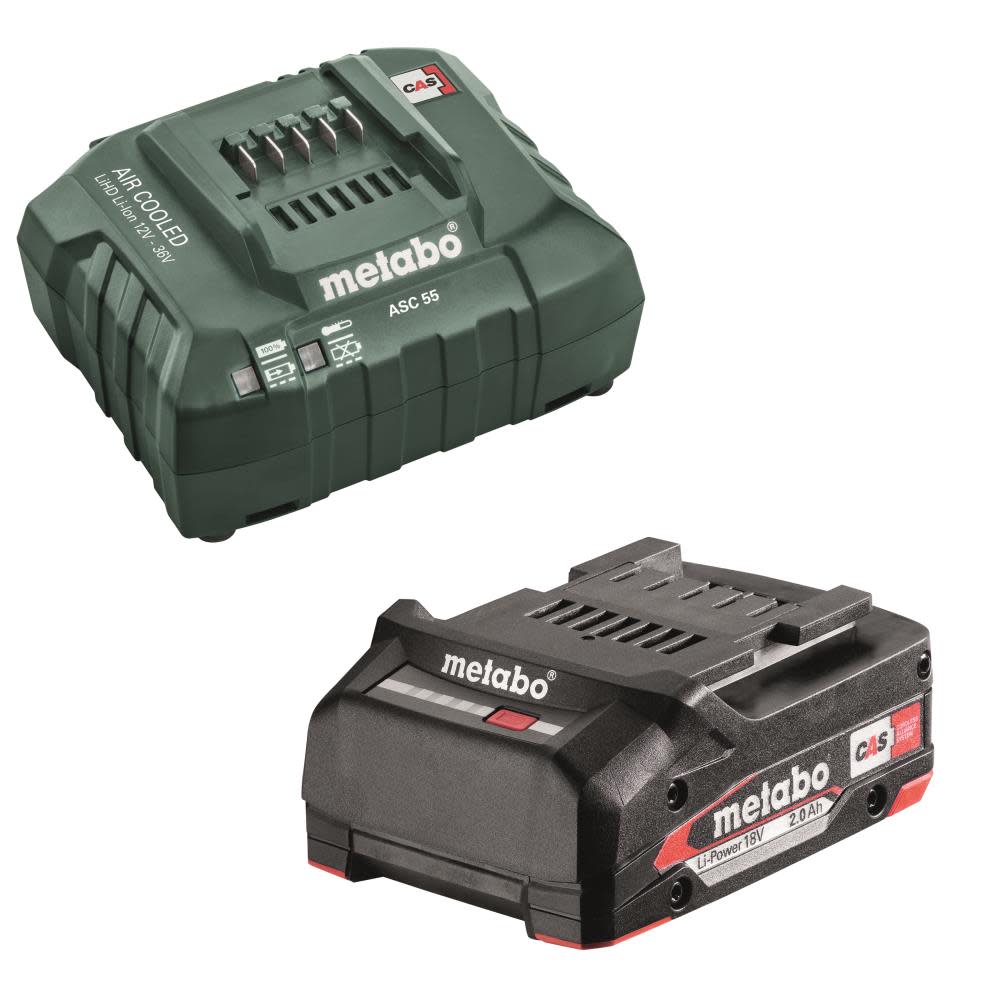 

Metabo 18V Lithium Ion 2.0Ah Battery + ASC 55 Charger Kit