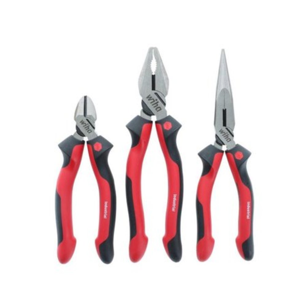 

Wiha Soft Grip Industrial Pliers/Cutters Set - 3 Piece