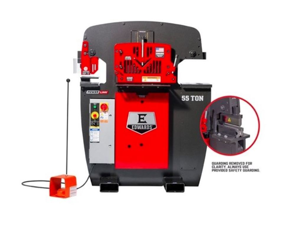 

Edwards 230V 3 Phase 55 Ton Ironworker with 10" Brake