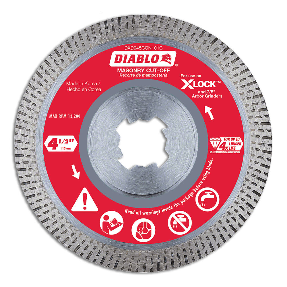 

Diablo Tools 4-1/2 in. Diamond Continuous Masonry Cut-Off with X-LOCK arbor