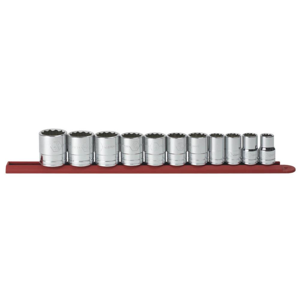 

GEARWRENCH 11 Pc 1/2" Drive 12 Point Standard SAE Socket Set