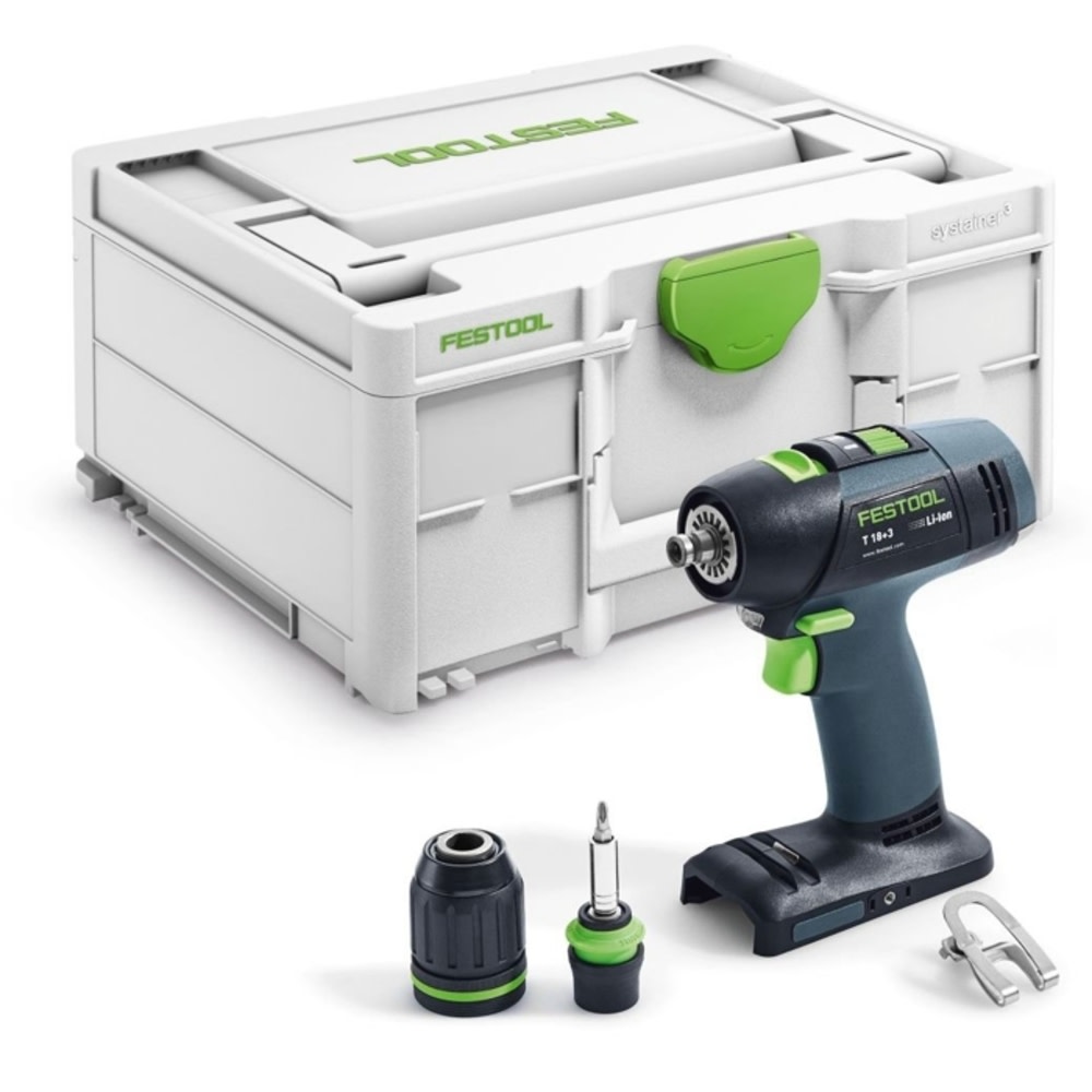

Festool Cordless Drill T 18+3 Basic US