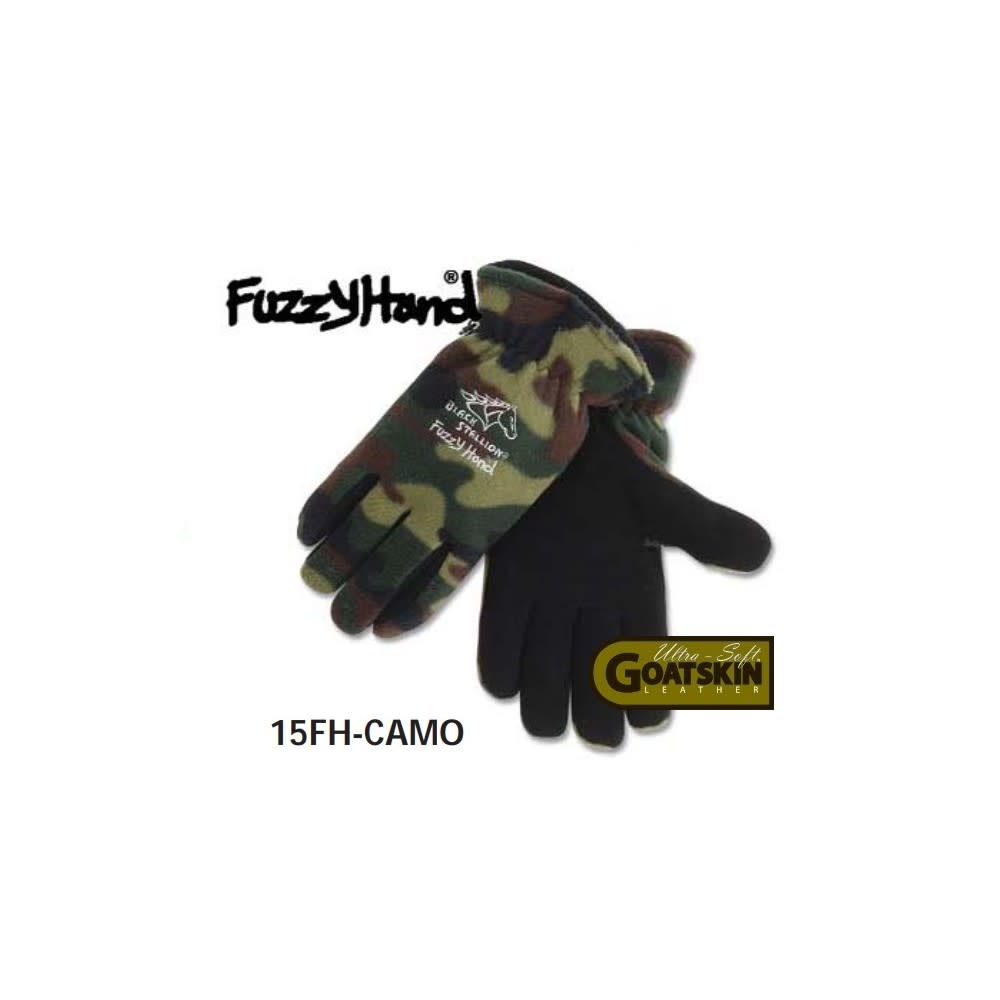 Black Stallion Cowhide Leather Palm Winter Gloves Camouflage X-Large