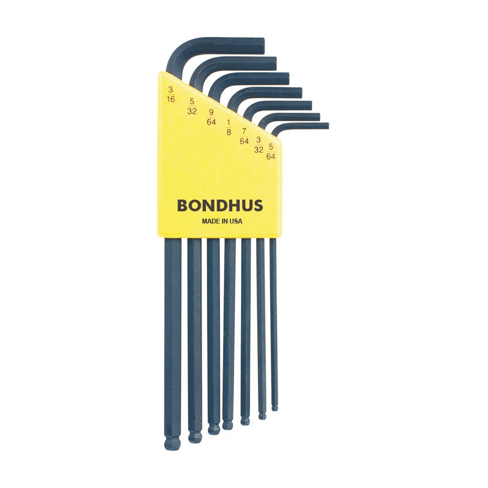 

Bondhus Set 7 L-Wrenches 5/64 In. to 3/16 In.