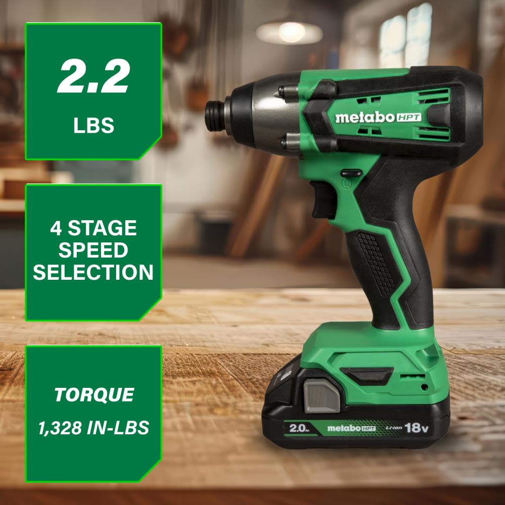 Metabo HPT 18V Brushed Hammer Drill Impact Driver Combo Kit