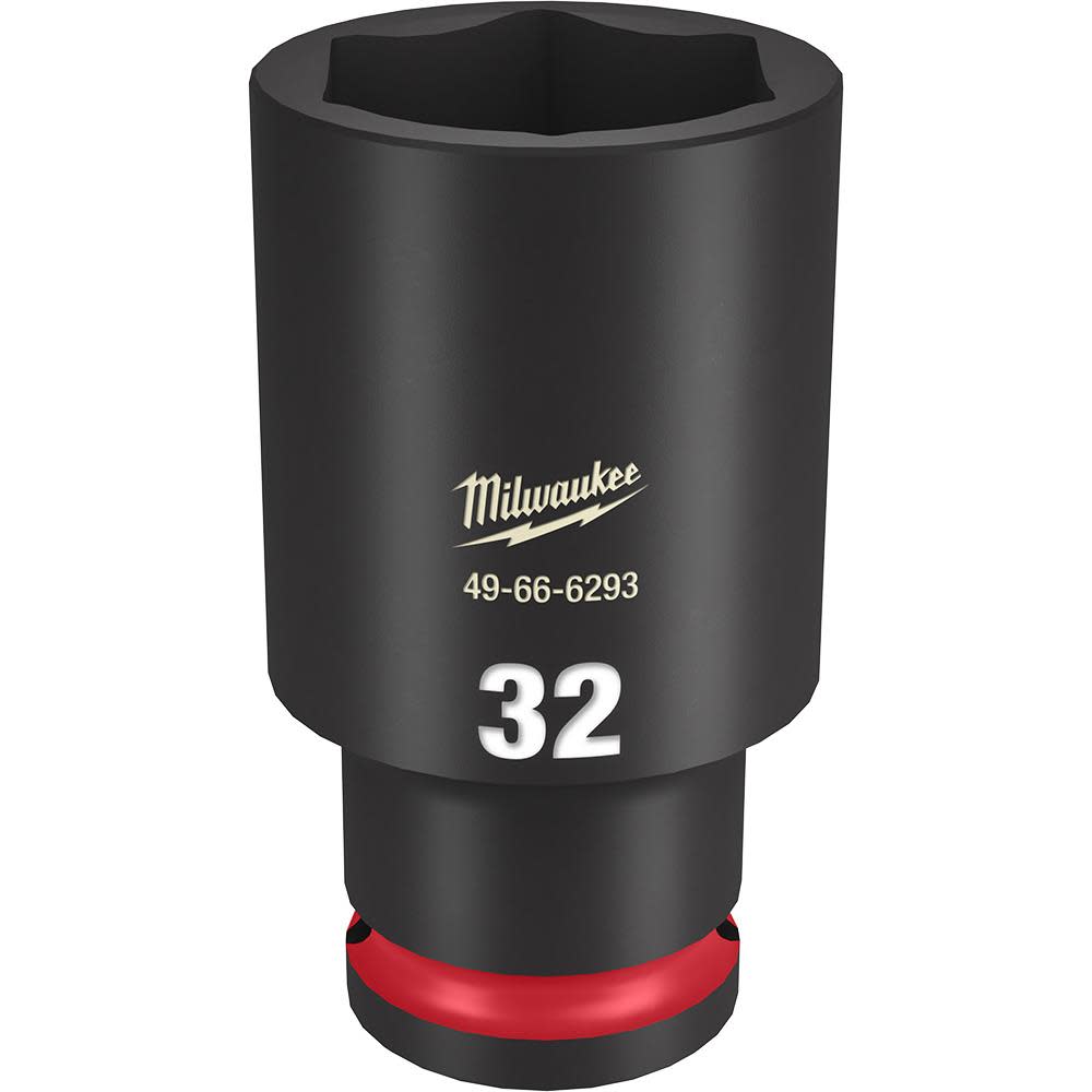 

Milwaukee SHOCKWAVE Impact Duty Socket 1/2" Drive 32MM Deep 6 Point