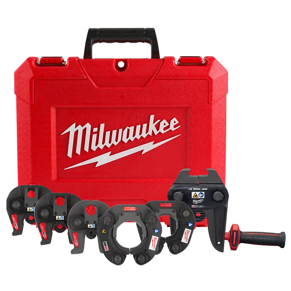 Milwaukee 1/2  2 IPS-ASP Press Jaw & Ring Kit for M18 FORCE LOGIC Long Throw Press Tool