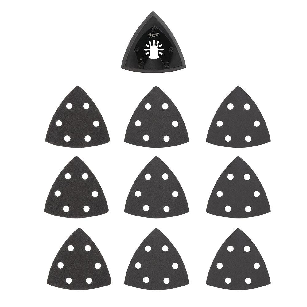 Milwaukee OPEN-LOK 3-1/2inch SANDING PAD & PAPER VAR SET