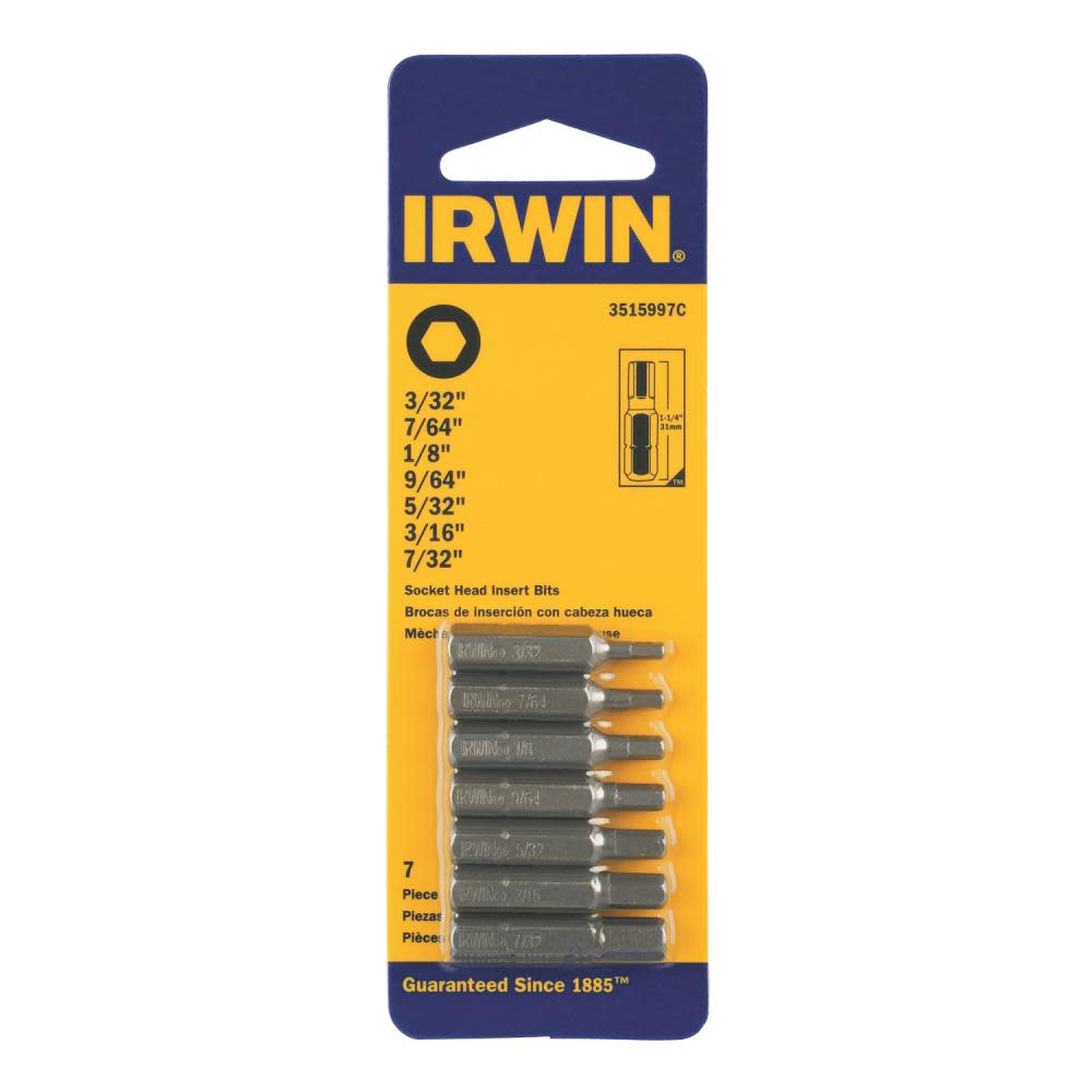 Irwin 7 piece 1-1/4 In. Insert Bit Set 3515997C - Acme Tools