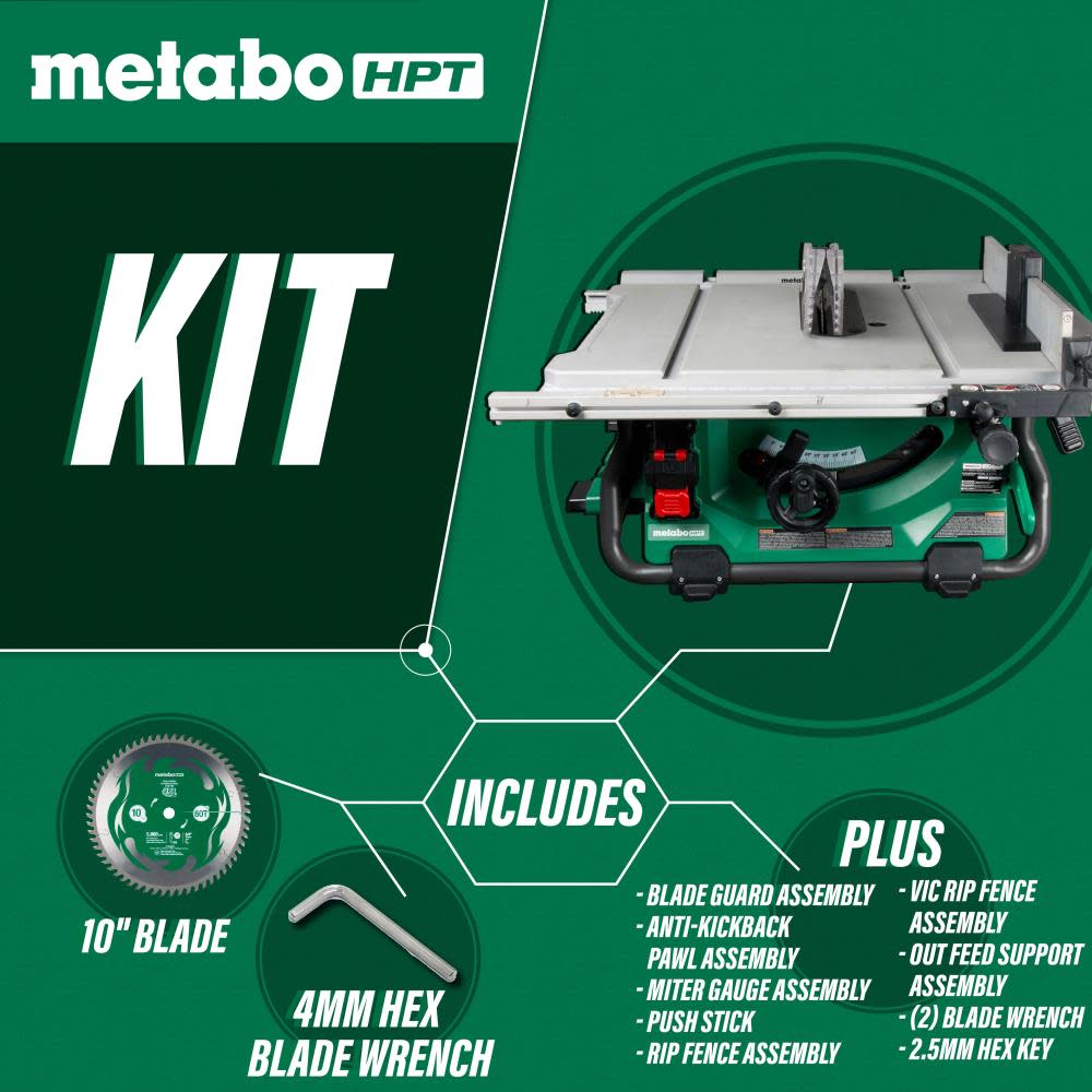 Hitachi cordless table saw top