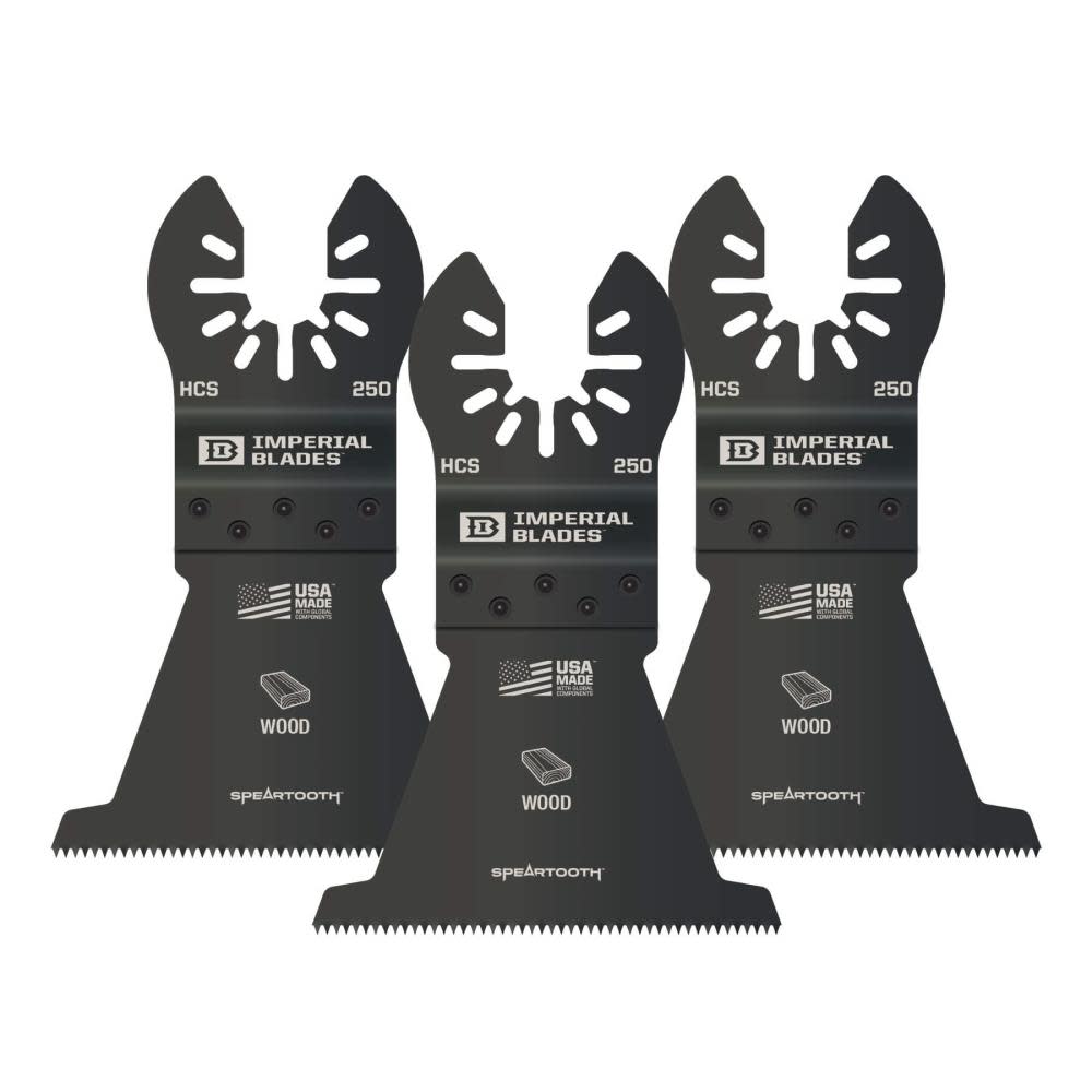 

Imperial Blades One Fit 2-1/2" Speartooth Fast Cut Wood Blade 3PC