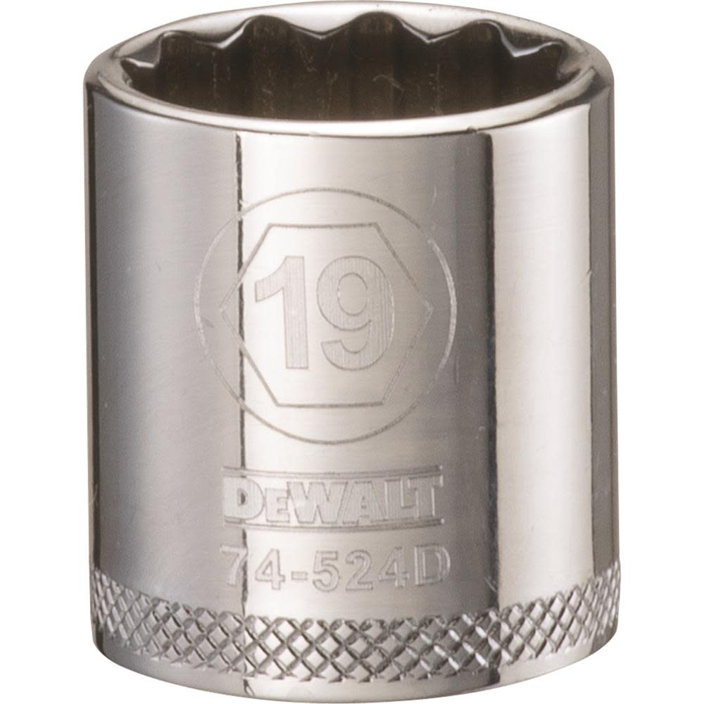 

DEWALT Socket 12 Point 3/8" Drive 19MM