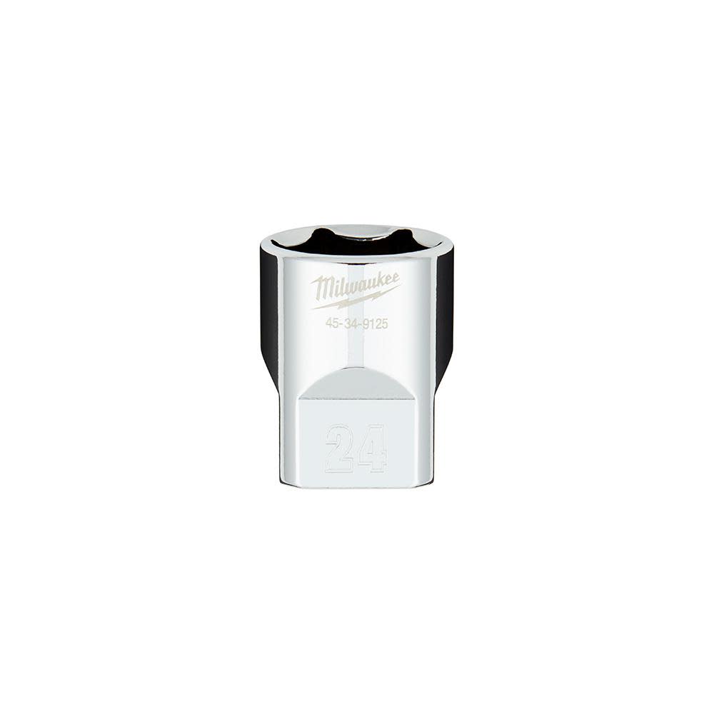 

Milwaukee 1/2 in. Drive 24MM Metric 6-Point Socket with FOUR FLAT Sides