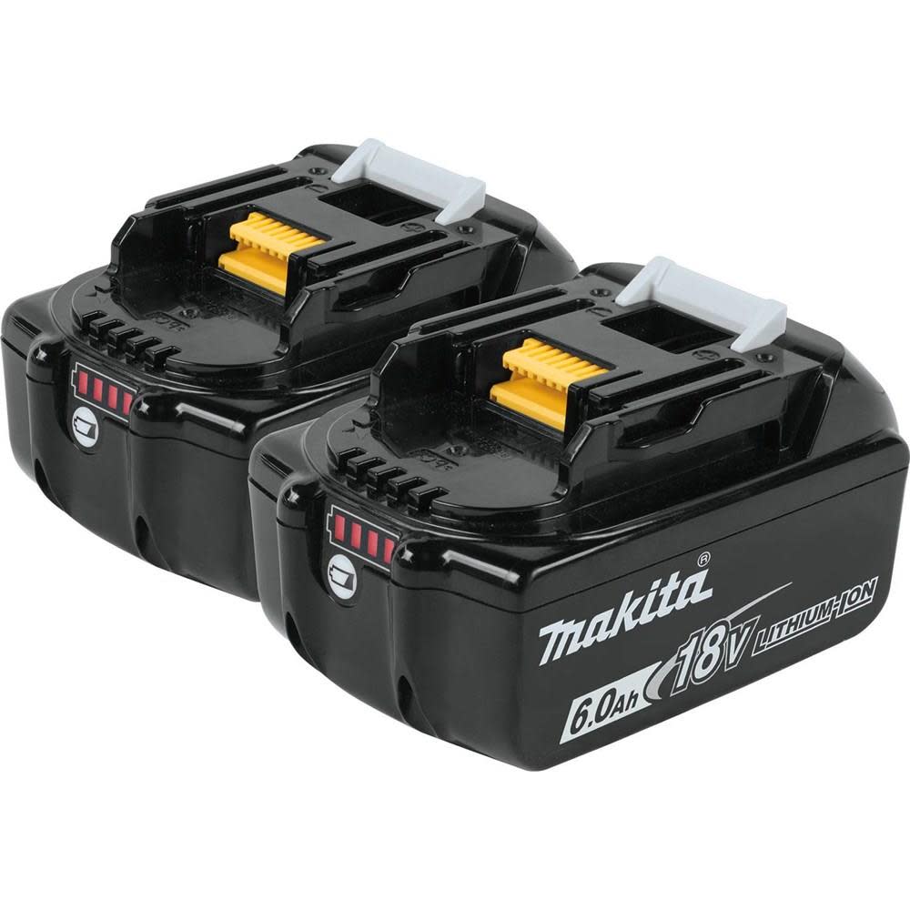 Makita 18V LXT 6.0 Ah Lithium-Ion Battery 2-Pack BL1860B-2