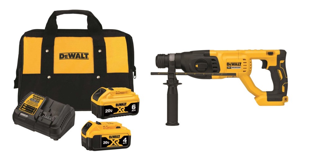 

DEWALT 20V MAX XR 1" Rotary Hammer Drill D Handle & Battery Starter Kit Bundle
