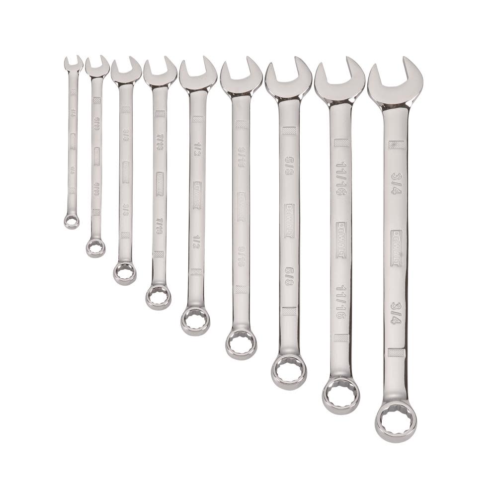 

DEWALT 9 Piece Combination Wrench Set