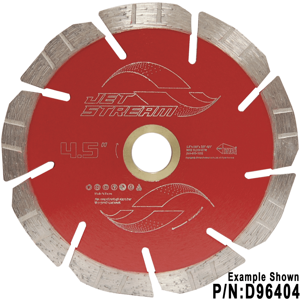

Diteq 4.5" x .080" x 7/8"-5/8" Jet Stream Diamond Blades