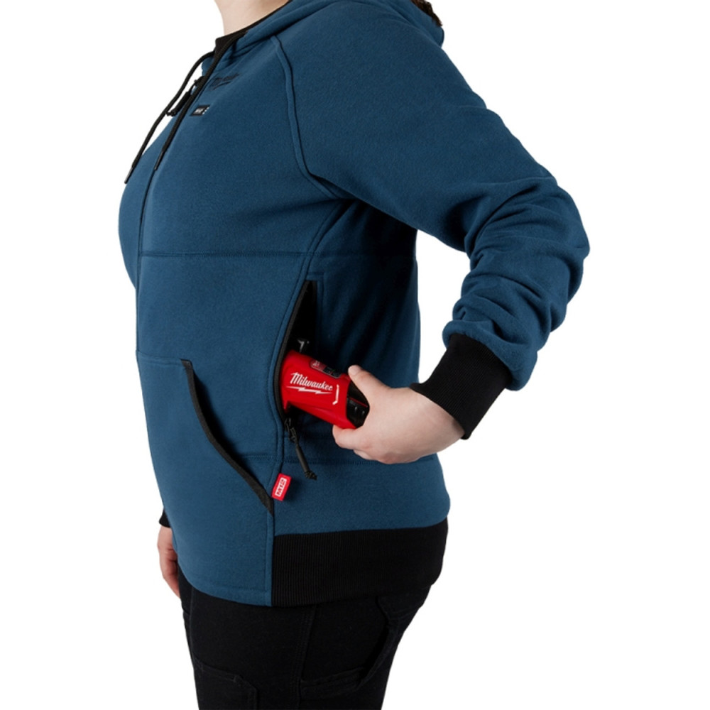 Milwaukee heated hoodie blue clearance