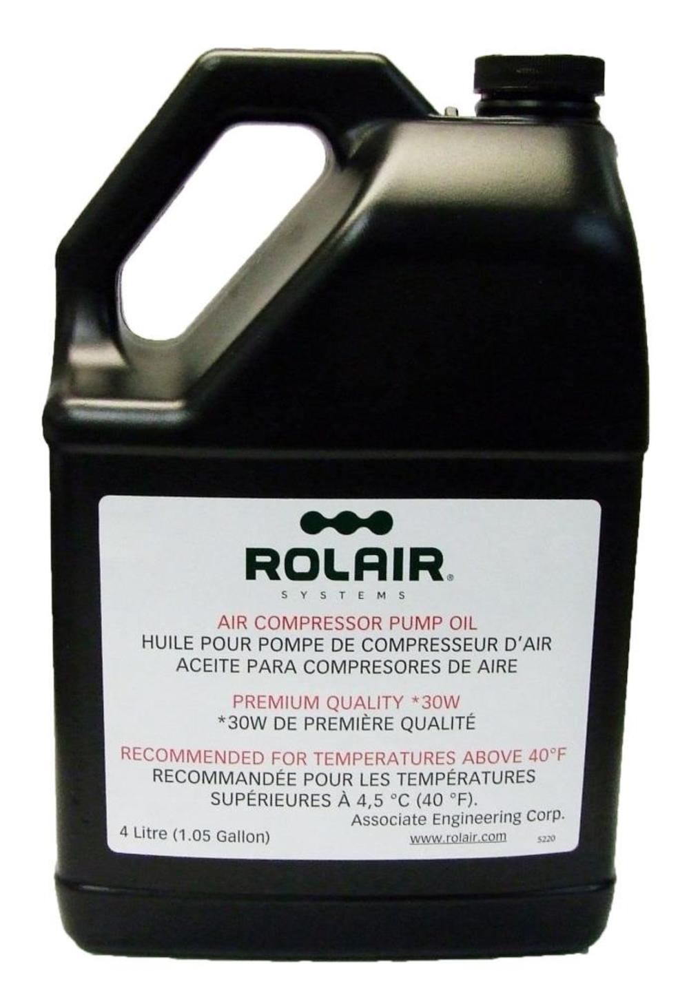 

Rolair 1 Gallon (Bottle) Standard 30 wt Air Compressor Oil