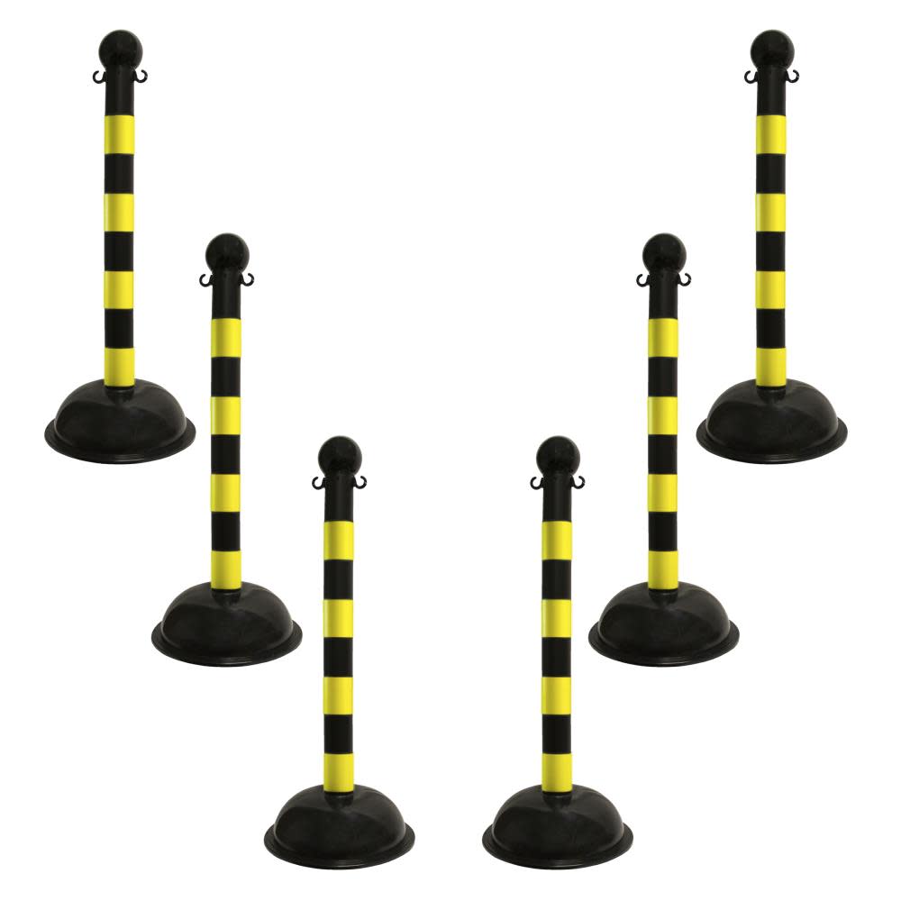 Mr Chain 3in Striped Stanchions - 6 pack