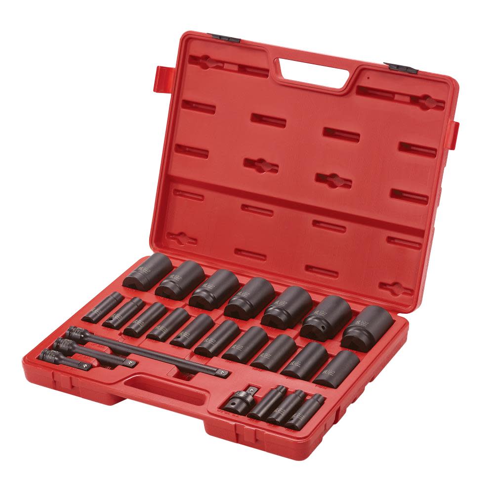 

Sunex 24Pc 1/2In Dr 6pt SAE Deep Impact Socket Set