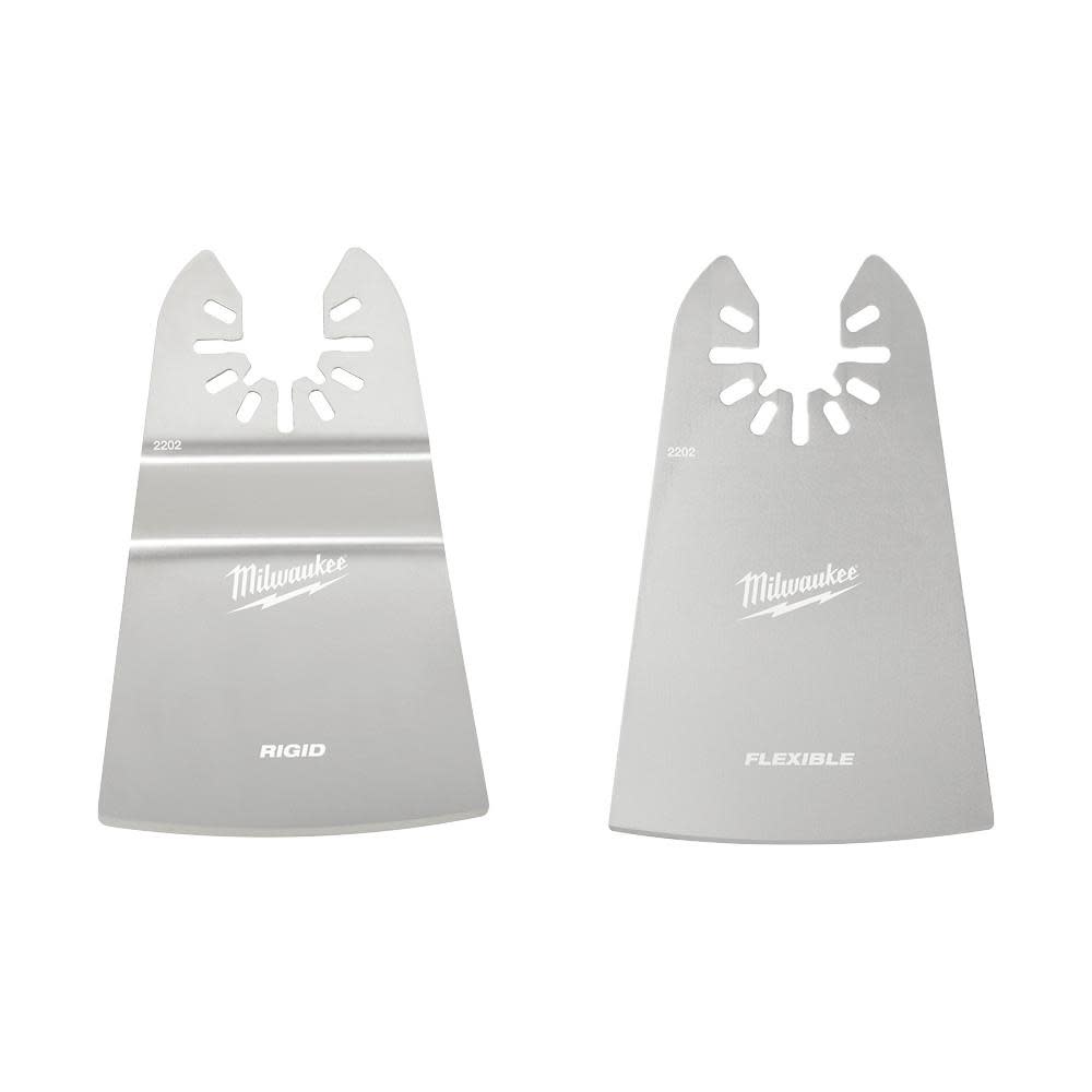 Milwaukee OPEN-LOK 2inch RIGID & 2inch FLEXIBLE SCRAPER VARIETY PACK 2PC