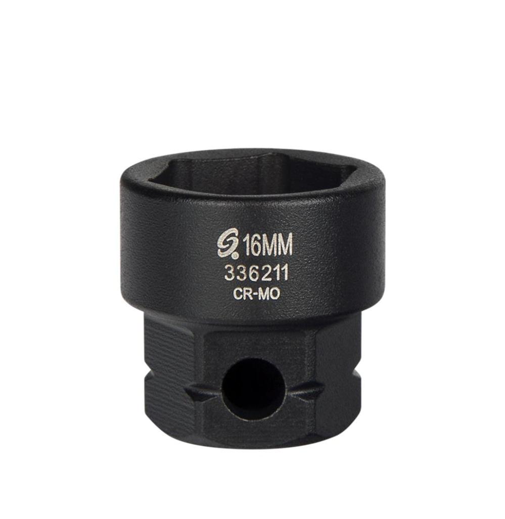 

Sunex 16 mm 3/8 In. Drive 6 Pt Low Profile Impact Socket Hex Shank