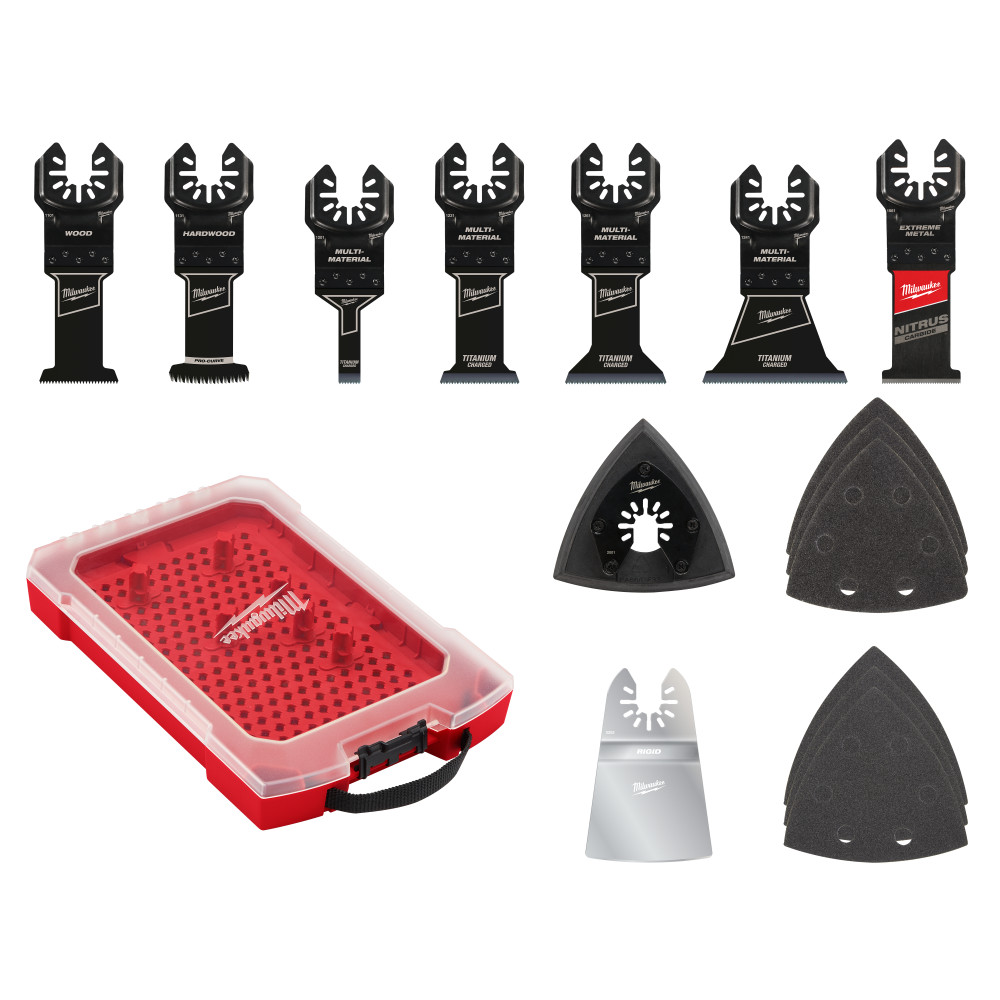 Milwaukee OPEN-LOK 15 Piece Multi-Tool Blade Variety Kit with Modular Case