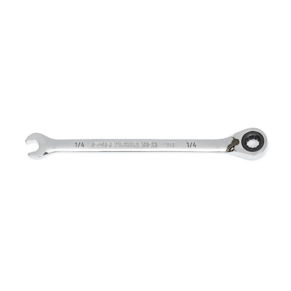 GEARWRENCH 1/4 Inch 90-Tooth 12 Point Reversible Ratcheting Wrench ...