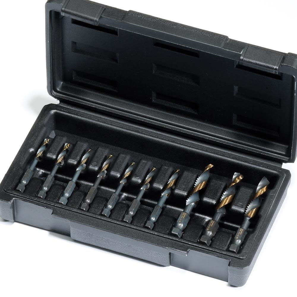 Champion Cutting Tool Drill and Tap Combo Set 10pc DT22HEXSET10 Acme