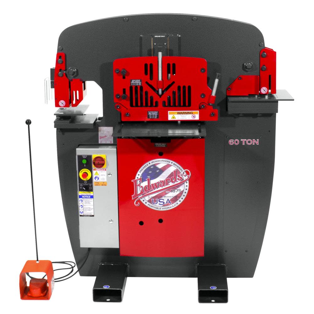 

Edwards 60 Ton Ironworker 1 Phase 230v with PowerLink System Installed