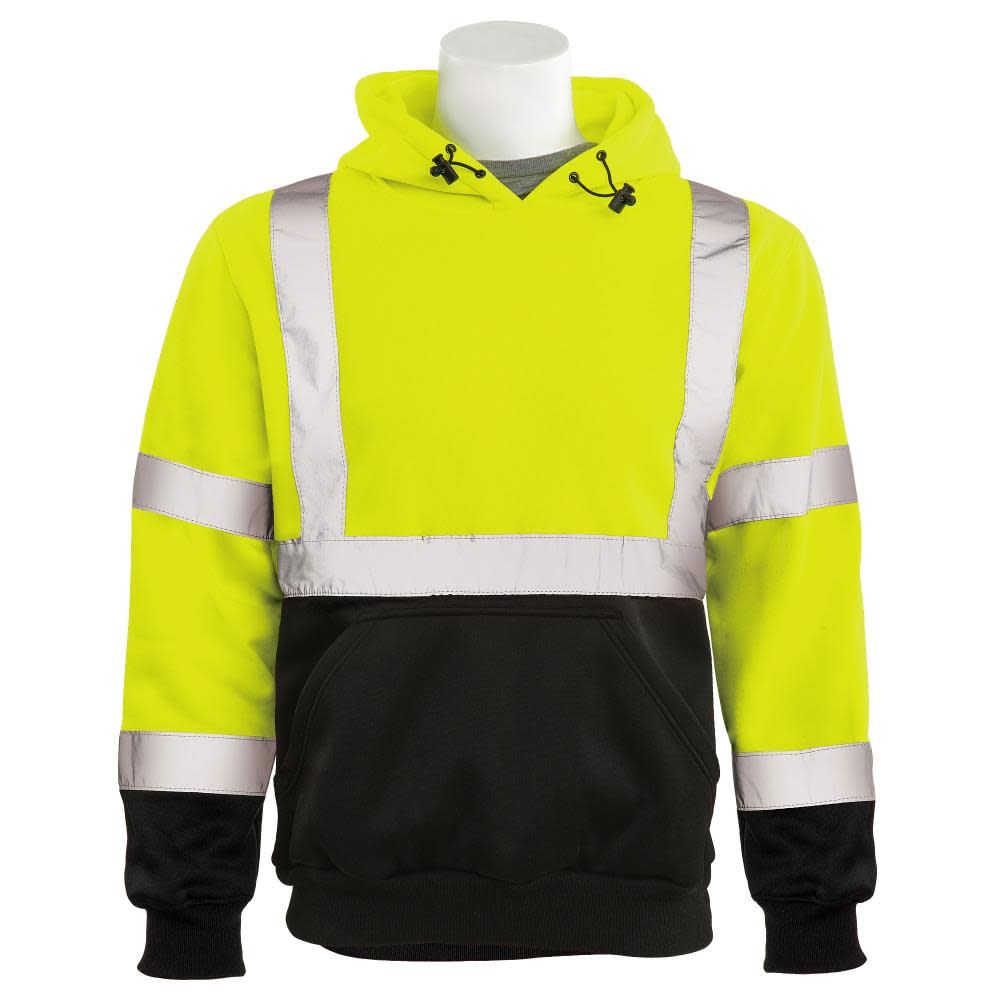 ERB W376B Hoodie Sweatshirt HVL/BK 5X
