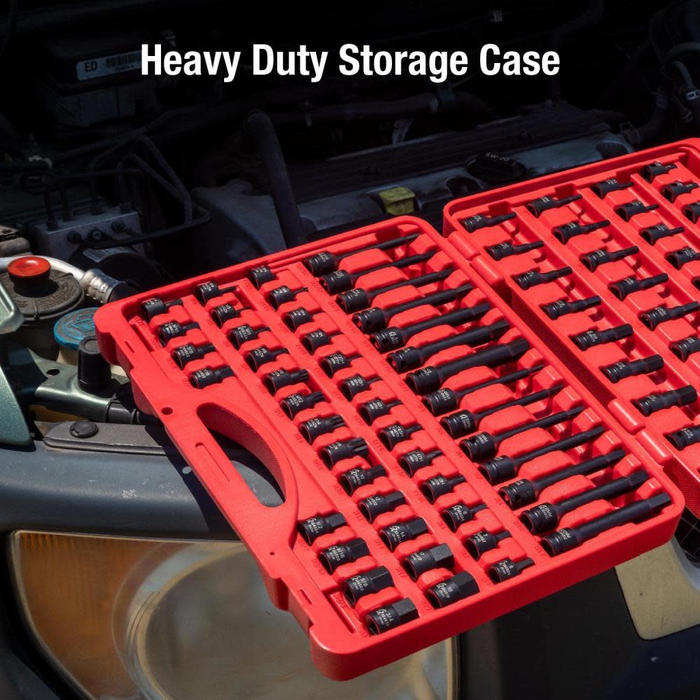 Sunex 3/8 In. Drive Master Hex Bit Impact Socket Set 84 Pc