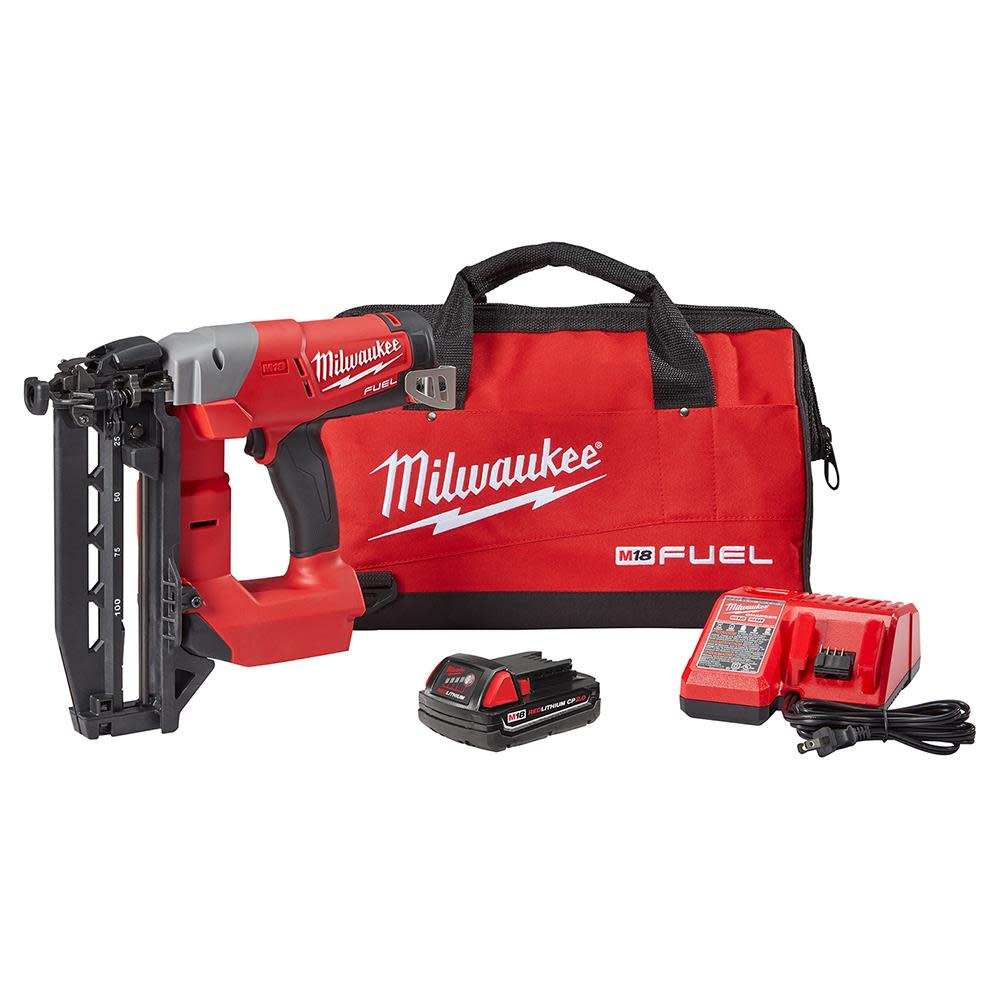 

Milwaukee M18 FUEL 16 Gauge Straight Finish Nailer Kit