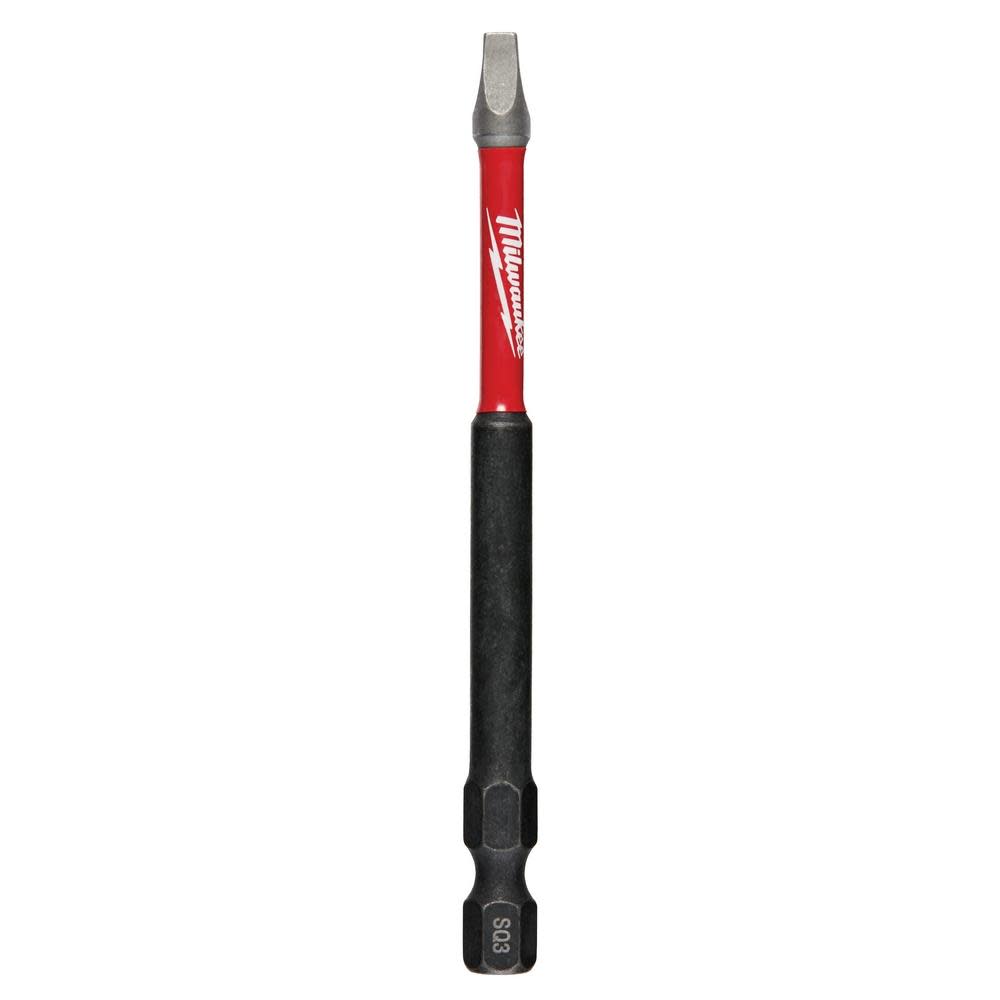 Milwaukee SHOCKWAVE 3-1/2 in Impact Square Recess #3 Power Bits 25 Pack
