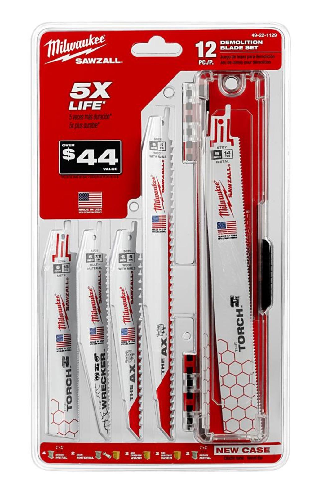 Milwaukee 12-Piece SAWZALL Blade Set