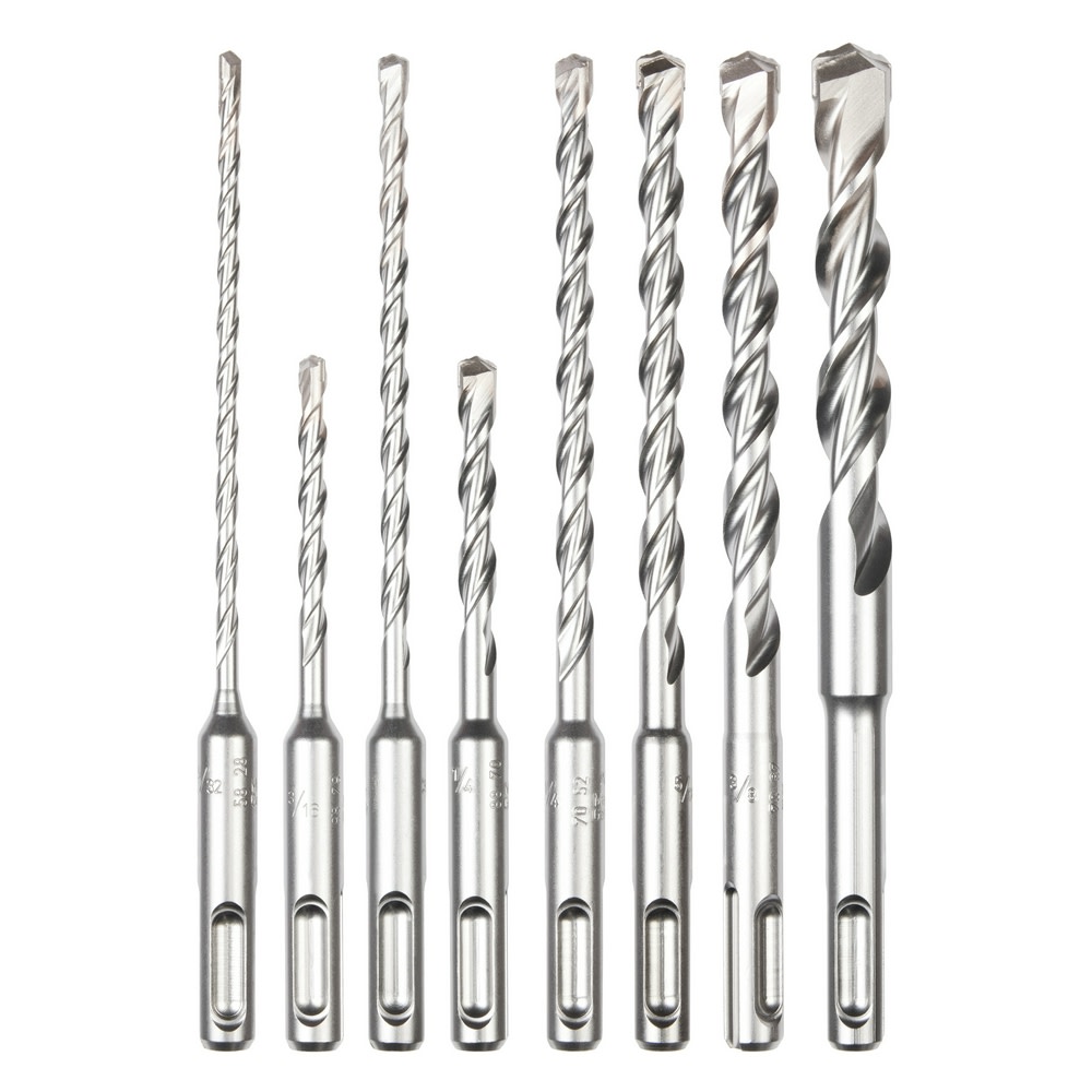 

Milwaukee SDS Plus M/2 2 Cutter Drill Bit Kit 8pc